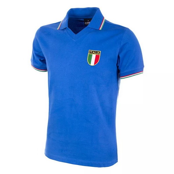 Camiseta Italy Copa 1ª Kit Retro 1982 Azul